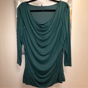 Maurice’s Elegant Teal Drape Neck Women's Top
